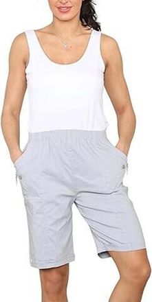 Generic Womens Cotton Cherry Berry Shorts (UK, Numeric, 14, Regular, Short, Grey)