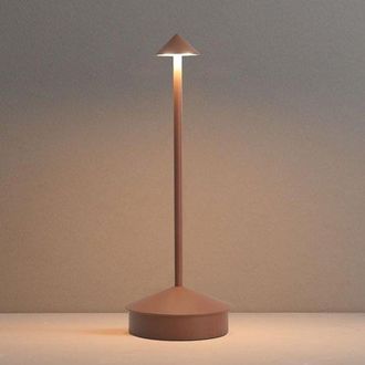 OEM L&aacute;mpara De Escritorio Inal&aacute;mbrica, Recargable Con 6000 Mah, L&aacute;mpara Led T&aacute;ctil Port&aacute;til, Recargable Para Exteriores, Regulable Y A Pilas, Marr&oacute;n)