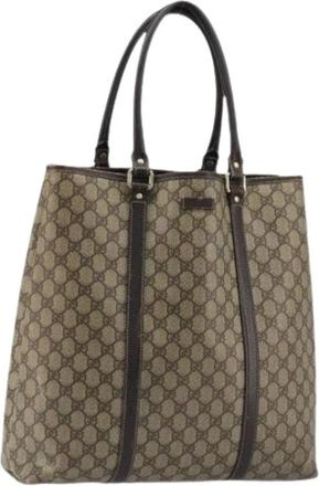 Gucci Pre-owned Tote Bags, female, Beige, Size: ONE SIZE Pre-owned Vintage GG Tote Bag