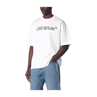 Off-white T-Shirts, male, White, Size: S Big Bookish Skate S/S Tee