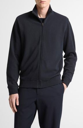 Vince Pique Zip Jacket in Coastal/Med Heather Grey at Nordstrom, Size Xx-Large