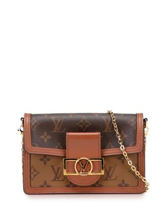 Louis Vuitton 2021-2025 Monogram Reverse Dauphine Wallet on Chain crossbody bag - Brown