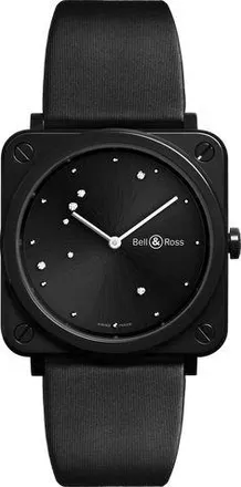 Bell & Ross Black Diamond Eagle Quartz Black Dial Ladies Watch BRS-EBL-CE/SCA
