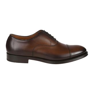 Doucal's Klassieke Oxford Schoenen - Heren - Nette schoenen - Bruin - 42 1/2 EU - Leer - Schoenen