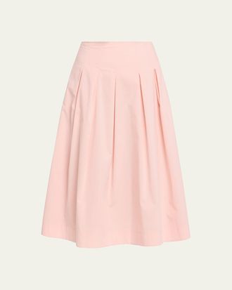 SIMKHAI Elora Poplin Midi Skirt
