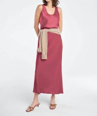 Favorite Daughter The Clean Cut Tank In Earth Red