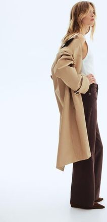 H&M Bootcut Twill Trousers in Dark Brown at Nordstrom, Size 12