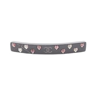 Chanel Pre-owned Accessories, female, Black, Size: ONE SIZE Pre-owned Coco Mark Barrette