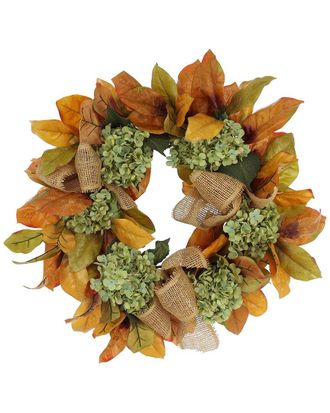 Creative Displays Inc. 26In Fall Wreath With Hydrangeas & Leaves