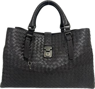 Bottega Veneta Brown Leather Handbag Tote Bag (Pre-Owned)