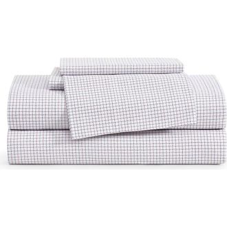 Tommy Hilfiger New England Plaid Cotton Sheet Set in Red/Deep Blue at Nordstrom, Size Twin X-Long