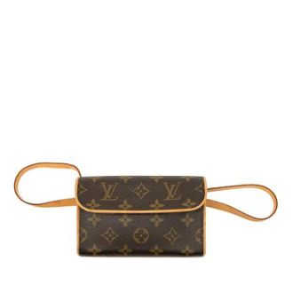 Louis Vuitton Pre-owned Pochette Florentine - Dames - Pre-owned - Bruin - Maat: ONE Size Leer