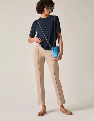 James Lakeland Womens Cigarette Trousers Beige - Tan - Size: 16