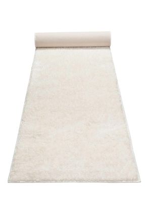Esprit Alfombra de pelo largo beige marfil suave 80x300