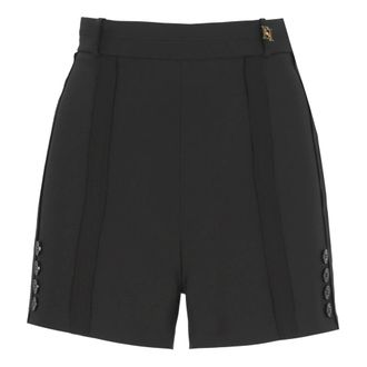 Elisabetta Franchi Short Shorts, female, Black, Size: M Exposed-seam Metal-detail Shorts