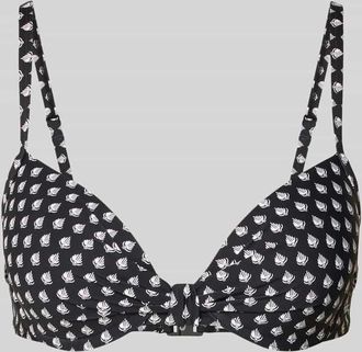 Marc O'Polo Bikini-Oberteil mit Allover-Muster in Black, Gr&ouml;&szlig;e 75B