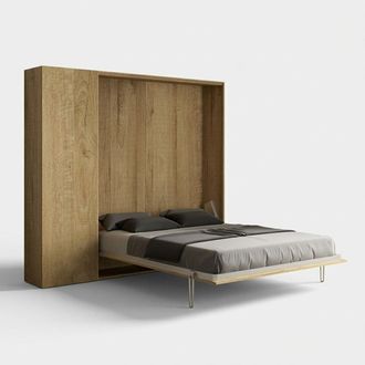 Itamoby Cama Matrimonial Abatible Vertical 160x190 Cm Kentaro - Natural