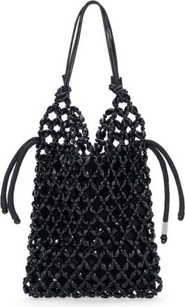 Staud Karla Crystal Beaded Shoulder Bag in Black at Nordstrom
