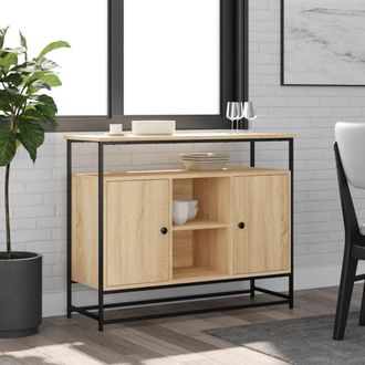vidaXL Vidaxl - Aparador De Madera De Ingenier&iacute;a Roble Sonoma 100x35x80 Cm
