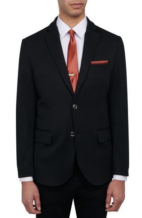 Brooklyn Brigade Slim Fit Performance Knit Sport Coat in Jet Black at Nordstrom, Size Xx-Large
