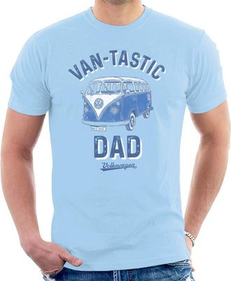 Volkswagen Van Tastic Dad Mens T-Shirt Sky Blue