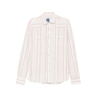 Barba Gestreept Western Shirt - Heren - Casual Overhemden - Roze - 4XL - Overhemden