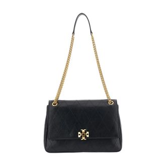 Tory Burch Charlie Medium Quilted Bag - female - Tory Burch - Cross Body Bags - Black - ONE SIZE - Bags
