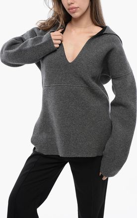 Jil Sander Maglia Over a Spalla Scesa con Scollo Sailor Jil Sander