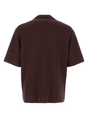 Magliano Mens Purple Knit Riviera Shirt 07_brown Mix Exterior: Cotton Camicie