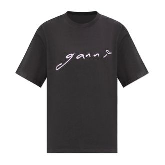 Ganni T-Shirts, female, Black, Size: 2XS Classic T-Shirt