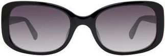 Kate Spade New York dionna 52mm polarized gradient rectangular sunglasses in Black at Nordstrom Rack