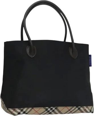 Burberry Pre-owned Tote Bags, female, Black, Size: ONE SIZE Pre-owned Vintage Nylon Tote Bag
