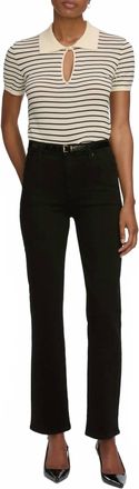 Frame Denim Le Sleek Straight Jeans In Black