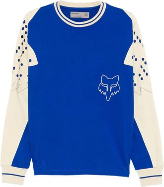 Kiko Kostadinov perforated long-sleeve sweatshirt - Blue