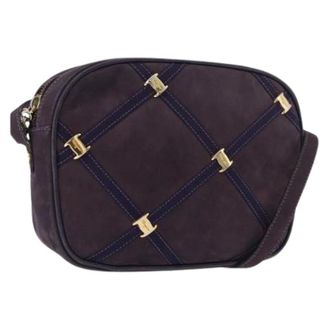 Ferragamo Pre-owned Suede Shoulder Bag - Dames - Pre-owned - Paars - Maat: ONE Size Su&egrave;de