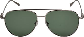 Ferragamo Mens Metal Pilot Style Sunglasses SF308S - Silver - One Size