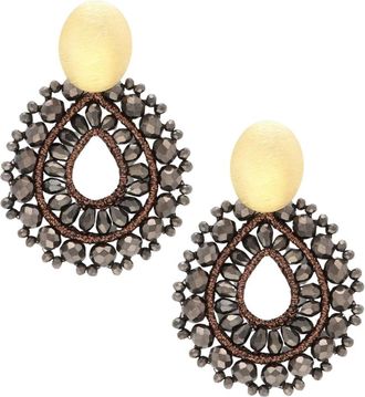 Lott. Gioielli CE SI Open Drop S Irr. Stones - Dames - Oorbellen - Veelkleurig - ONE Size - Leer - Accessoires