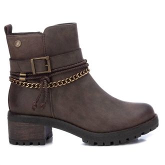 Xti Womens Side Zipper Booties In Taupe