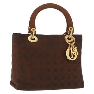 Dior Pre-owned Handbags, female, Brown, Size: ONE SIZE Pre-owned Vintage Nylon Hand Bag