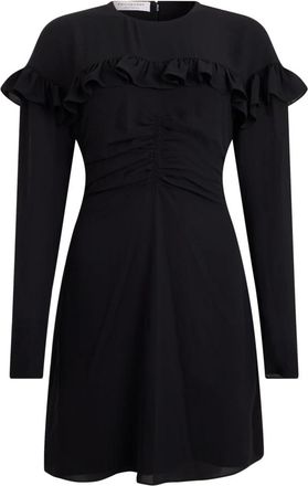 Philosophy di Lorenzo Serafini Kleedjes, Dames, Zwart, XS, Polyester, Korte Jurk met Ruches