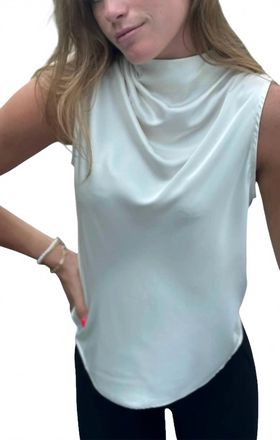 Bishop + Young Claude Cowl Neck Top In Ivory
