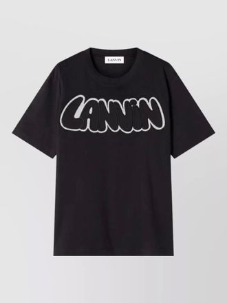 Lanvin cotton embroidered logo t-shirt