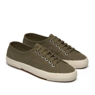 Superga Dames-sportschoenen uit 1925, gemaakt in Itali&euml; (Groen Tortora/Ivorkleurig)