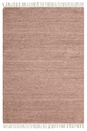 AFK Living Alfombra de algod&oacute;n reciclado tejida a mano rosa 120 x 170 cm