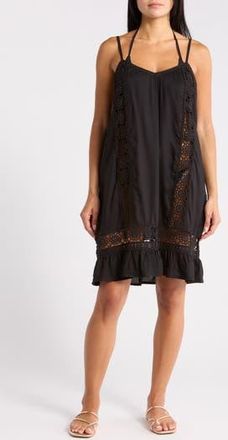 Abound Open Knit Inset Minidress in Black at Nordstrom Rack, Size X-Small