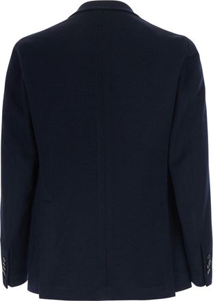 Tagliatore Mens Jacket Single-Breasted Wool Blue Blazers