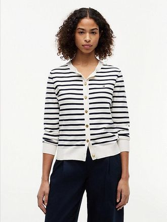 Tommy Hilfiger Fine Knit Jersey Crew Neck Cardigan