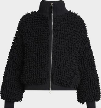 Moncler x EE72 by Edward Enninful Wool Blend Zip-Up Cardigan