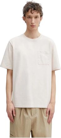 Maison Kitsun&eacute; Poetic Script T-shirt - Heren - T-shirts - Beige - M - Katoen - Tops