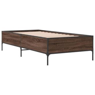Berkfield Home Durable Bed Frame without Mattress Brown Oak 90x200 cm